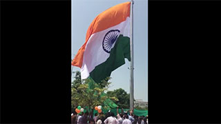 Watch Historical moment of 163 feet high national flag hoisting - Part 2 Video