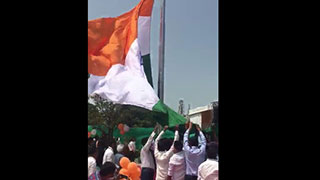 Watch Historical moment of 163 feet high national flag hoisting - Part 1 Video