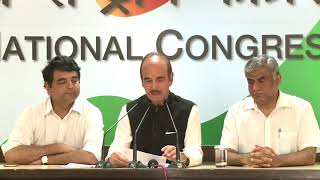 Watch AICC Press Briefing By Ghulam Nabi Azad at Congress HQ, August 16, 2017 Video