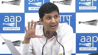 Watch AAP Press Brief on Land Allocated to Center Minister Vijay Goel. Video