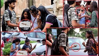 Watch Funny LIZARD (à¤›à¤¿à¤ªà¤•à¤²à¥€) Prank on GIRLS - Awesome Reactions | Pranks in India Video