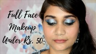 Watch Everything Under Rs 50/- | Full Face Makeup under rs. 50/- | Nidhi Katiyar Video