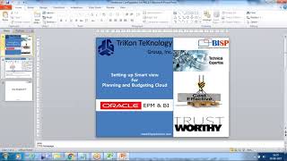 Watch Smart view for PBCS | Smartview configuration for PBCS Video