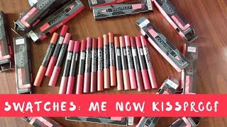 Watch Me Now Kiss Proof Swatches - 17 shades | Nidhi Katiyar Video