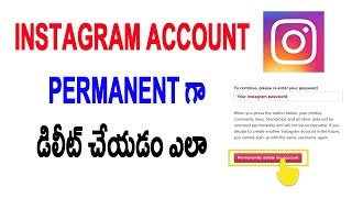 Watch How to delete instagram account permanently in telugu Video