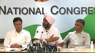 Watch AICC Press Briefing By Randeep Surjewala, Manpreet Badal and Krishna Byre Gowda Video