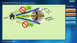Watch Tangent to a Circle-Construction | Letstute Video