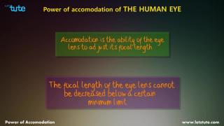 Watch Power of Accomodation of Human Eye | Letstute Video