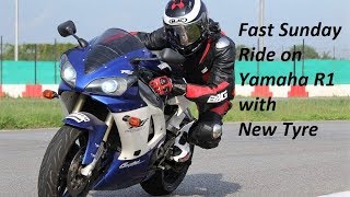 Watch Fast Sunday Ride on Yamaha R1 with New Tyre, Michelin Pilot Power. Video