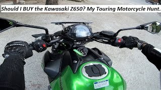 Watch Should I BUY the Kawasaki Z650?  My Touring Motorcycle Hunt. Video