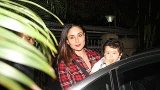 Watch Kareena Kapoor spotted with her adorable son Taimur Video