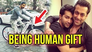 Watch Salman Khan GIFTS Being Human E Cycle To Varun Dhawan Video