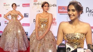 Watch Fashion Diva Sonam Kapoor At Filmfare Glamour and Style Awards 2017 Red Carpet Video
