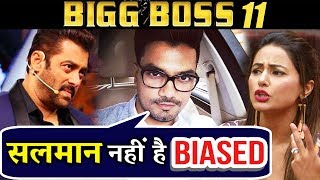 Watch Salman Khan is NOT BIASED, Says Hina Khan's BF Rocky Jaiswal | Bigg Boss 11 Video