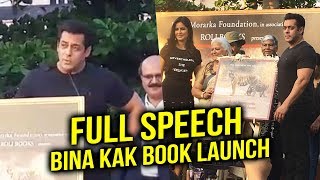 Watch Salman Khan Full Speech | Hilarious | Bina Kak Book Launch Video