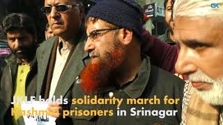 Watch JKLF holds solidarity march for Kashmiri prisoners in Srinagar Video