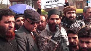 Watch JRL protests against attacks on Kashmiri prisoners in Tihar, Kathua jails Video
