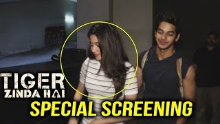 Watch Ishaan Khattar Protecting Jhanvi Kapoor From Media At Tiger Zinda Hai Screening Video