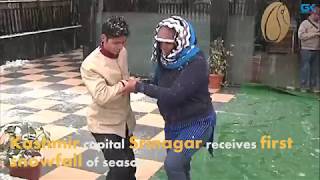 Watch Kashmir capital Srinagar receives first snowfall of season Video