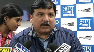 Watch Aap Leader Sanjay Singh Briefs Media on 41 minor girls rescued from an Ashram in Rohini by DCW chief Video