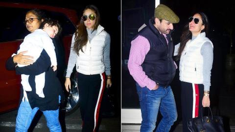 Watch Kareena Kapoor Khan, Saif Ali Khan & Taimur Spotted At Airport, Leaving For Europe Video