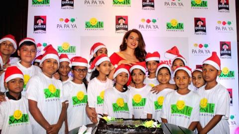 Watch Kangana Ranaut Celebrates Christmas With Smile Foundation Kids Video