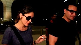 Watch Saif Ali Khan spotted injured on airport with Kareena Kapoor Khan Video