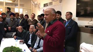 Watch Dy CM Manish Sisodia attend a Mohalla Sabha Meeting to decide about Liquor Shops in Tilak Nagar Area Video