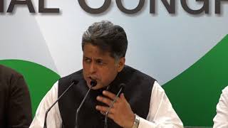Watch AICC Press Briefing By Manish Tewari at Congress HQ, | January 8, 2018 Video