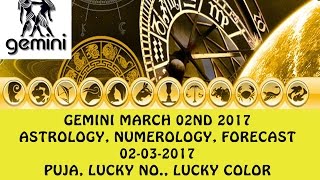 Watch Gemini March 2017, 02nd Astrology Horoscope Prediction | à¤®à¤¿à¤¥à¥à¤¨ à¤°à¤¾à¤¶à¤¿  02-03-2017 Video