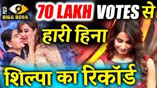 Watch Shilpa Shinde WON By 7 MILLION VOTES Difference Over Hina Khan - Bigg Boss 11 Video