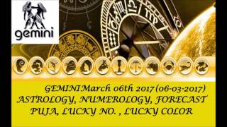 Watch GEMINI March 2017, 06th Astrology Horoscope Prediction (AUDIO ENGLISH) | à¤®à¤¿à¤¥à¥à¤¨ à¤°à¤¾à¤¶à¤¿ 06-03-2017 Video