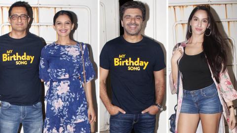 Watch Nora Fatehi, Sameer Soni, Keith Sequeira At Screening Of My Birthday Song in Sunny Super Sound Video