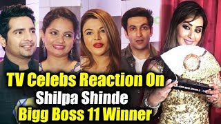 Watch Television Celebs Reaction On Shilpa Shinde Vs Hina Khan | Shilpa Shinde Bigg Boss 11 Winner Video