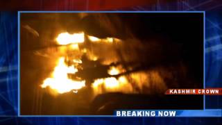 Watch Kashmir Crown: Vehicle carrying CRPF troopers crushes pedestrian in Nishat, Srinagar  torched Video