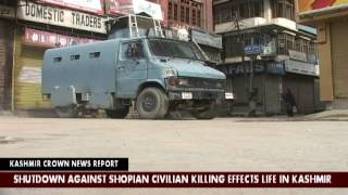 Watch Kashmir Crown : Shutdown in Kashmir Valley over civilian death Video