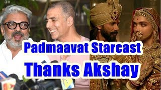 Watch Shahid Ranveer And Deepika Thanks Akshay Kumar For Padman Delay Video