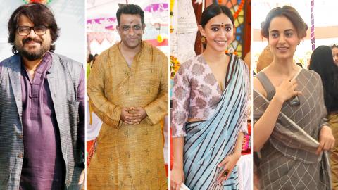Watch Kangana Ranaut, Pritam, Anurag Basu Celebrate Saraswati Puja Video