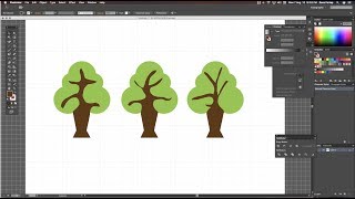 Watch How to make a Simple Tree in Adobe Illustrator Video