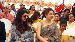 Watch Sridevi And Kangana Ranaut Attending Saraswati Puja 2018 Video