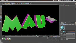 Watch Set Colour Individually toText Cap and Fillet  Animation in R16 Cinema 4D Video