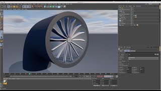 Watch Turbine  Spinning using Moter with Connector  in Cinema 4D Tutorial Video
