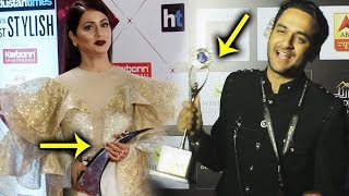 Watch Hina Khan And Vikas Gupta GETS AWARD For Bigg Boss 11 Video