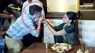 Watch Deepika Padukone Feeding A Reporter At A Restaurant | Padmaavat Success Celebration Video