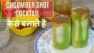 Watch how to make cucumber shot cocktail in hindi Video