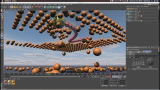 Watch Vibrate Dynamics Simulation with Null Tracer in Cinema 4D R16 Tutorial Video