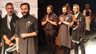 Watch Saif Ali Khan ROYAL RAMP Walk At Lakme Fashion Week 2018 | LFW 2018 Video