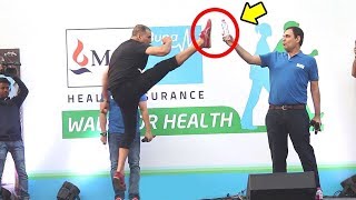 Watch Akshay Kumar's Breath-Taking STUNTS In Public At Padman Promotions Video