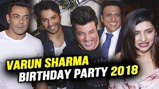 Watch Varun Sharma Full Night Birthday Party 2018 | Varun Dhawan, Bobby Deol, Govinda Video