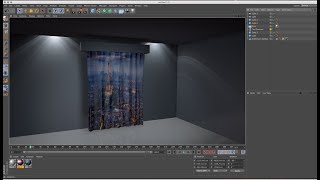 Watch Using Loft with Spline to make waiving Curtain in Cinema 4D Video